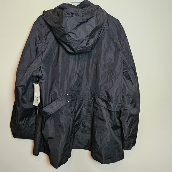 Weather Tamer Women's 2X Black Hooded Rain Jacket NWT Lightweight Windbreaker... - Picture 5 of 7